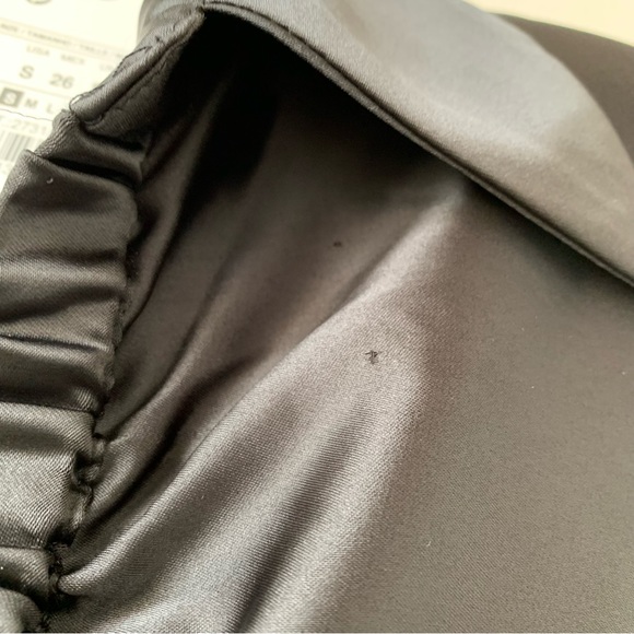 Zara black satin plunge blouse size small new - Picture 8 of 12